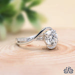 Load image into Gallery viewer, Round Twist Diamond Engagement Ring - Lab Grown