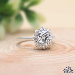 Load image into Gallery viewer, Round Cluster Diamond Ring (Floral Design) - Lab Grown