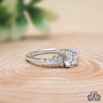 Load image into Gallery viewer, Round &amp; Pear Accent Diamond Ring - Lab Grown