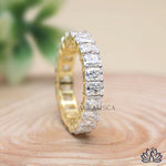 Load image into Gallery viewer, Emerald Full Eternity Diamond Ring - Lab Grown