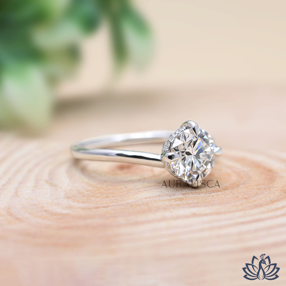 Round Solitaire Diamond Ring - Lab Grown