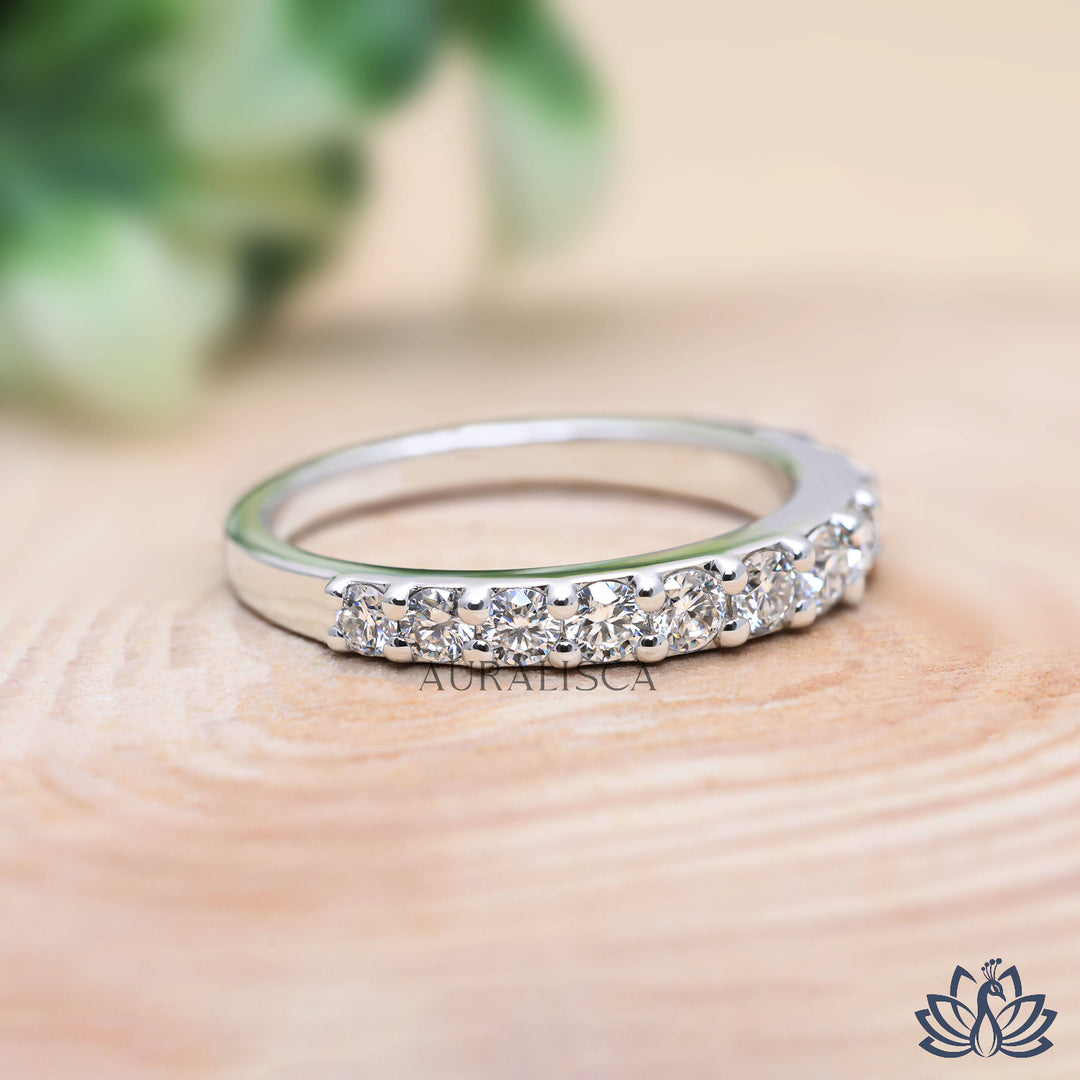 Round Channel Set Diamond Band - Lab Grown