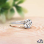 Load image into Gallery viewer, Round Solitaire Diamond Engagement Ring (Classic Prong) - Lab Grown