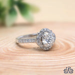 Load image into Gallery viewer, Round Vintage Halo Diamond Ring - Lab Grown