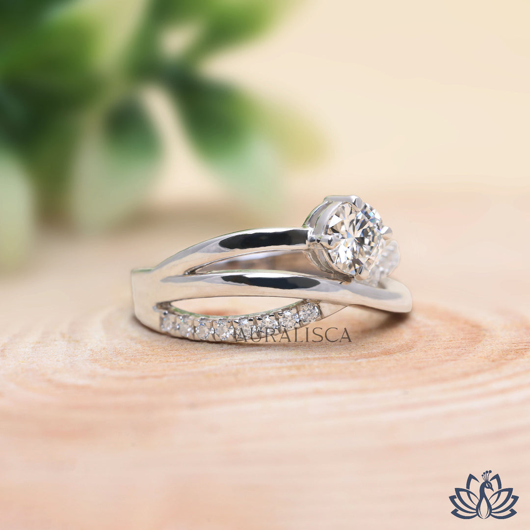 Round Twist Diamond Ring (Modern Design) -  Lab Grown