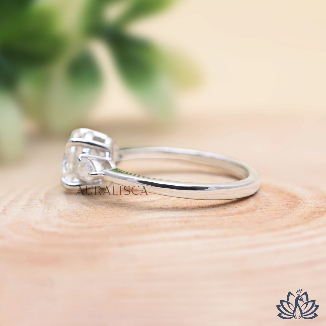 Round Three Stone Diamond Ring -  Lab Grown