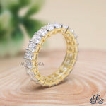 Load image into Gallery viewer, Emerald Full Eternity Diamond Ring - Lab Grown