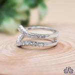 Load image into Gallery viewer, Round Designer Diamond Ring (Open Band) - Lab Grown