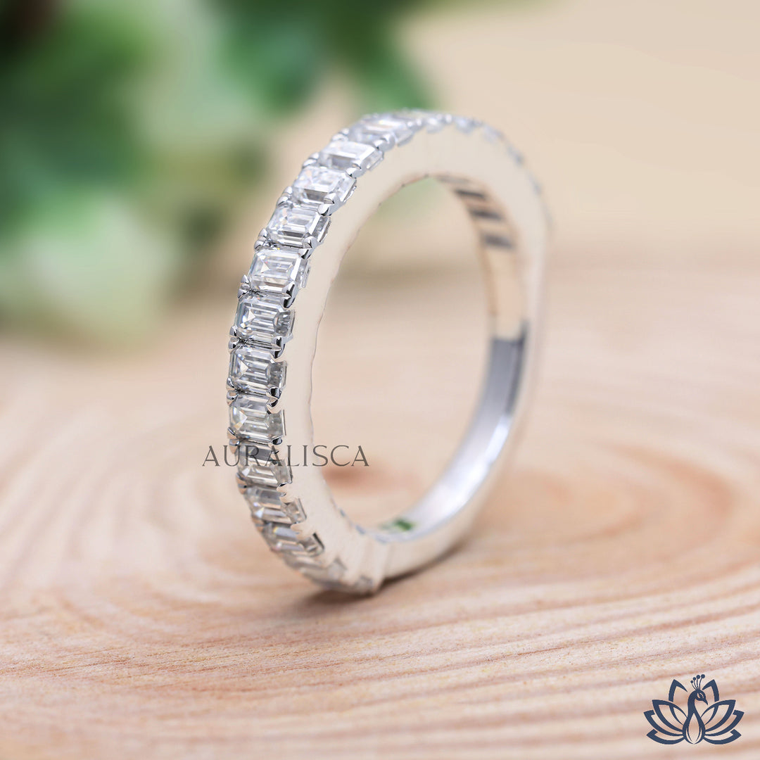 Emerald Eternity Diamond Band - Lab Grown