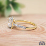 Load image into Gallery viewer, Asscher Halo Diamond Engagement Ring - Lab Grown
