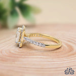 Load image into Gallery viewer, Radiant Halo Diamond Engagement Ring (Double Band) - Lab Grown