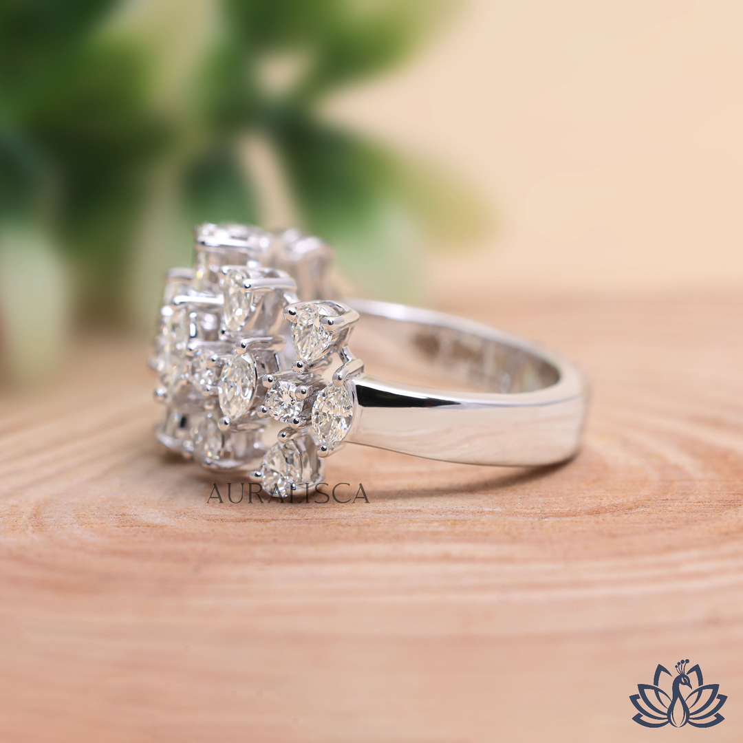 Multi Stone Diamond Cluster Band - AJR077
