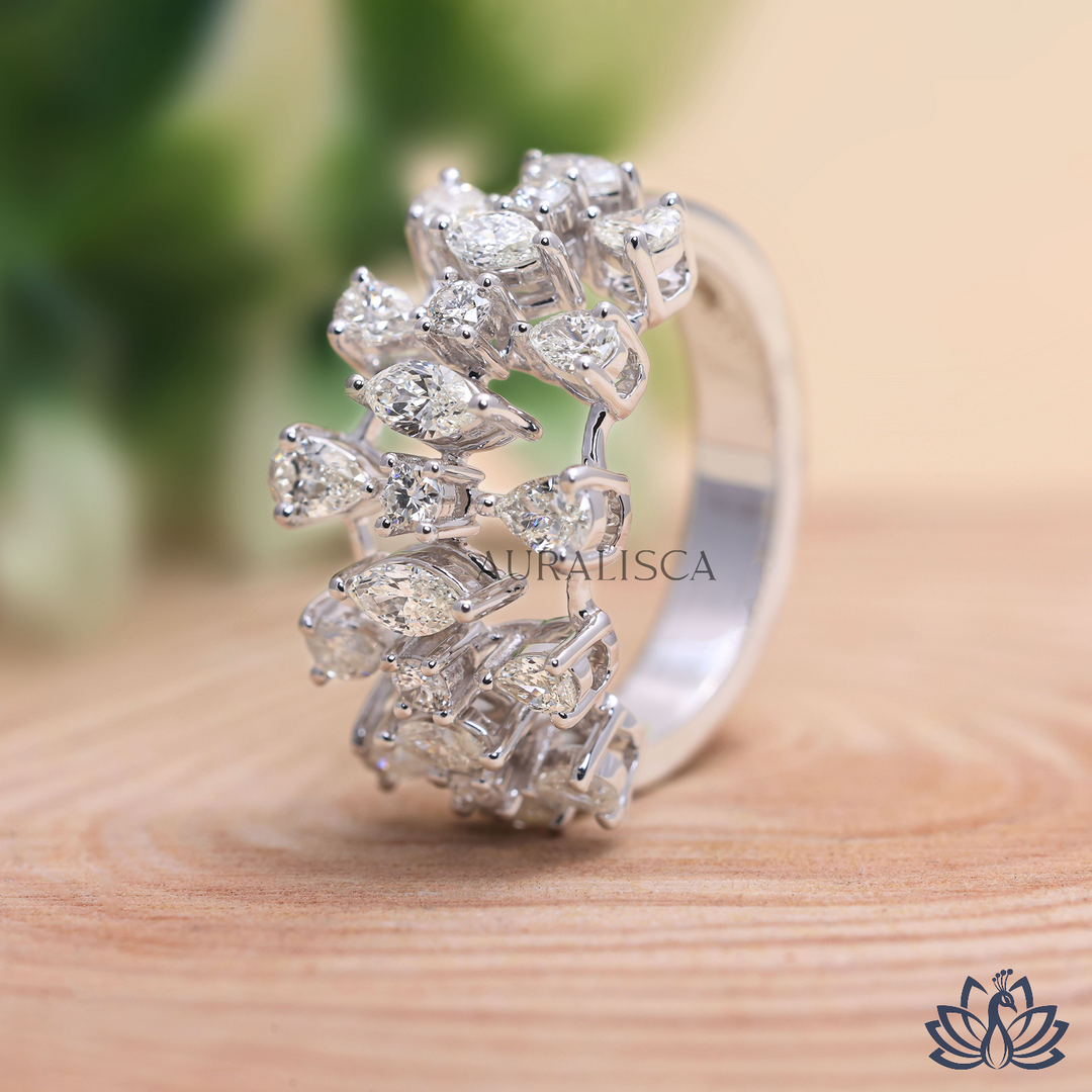 Multi Stone Diamond Cluster Band - AJR077