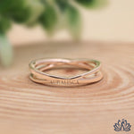 Load image into Gallery viewer, Curved wedding band chevron stacking Diamond Ring (Luxury) - Lab Grown