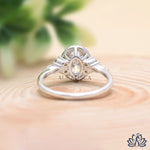 Load image into Gallery viewer, Oval Halo Diamond Engagement Ring - Lab Grown