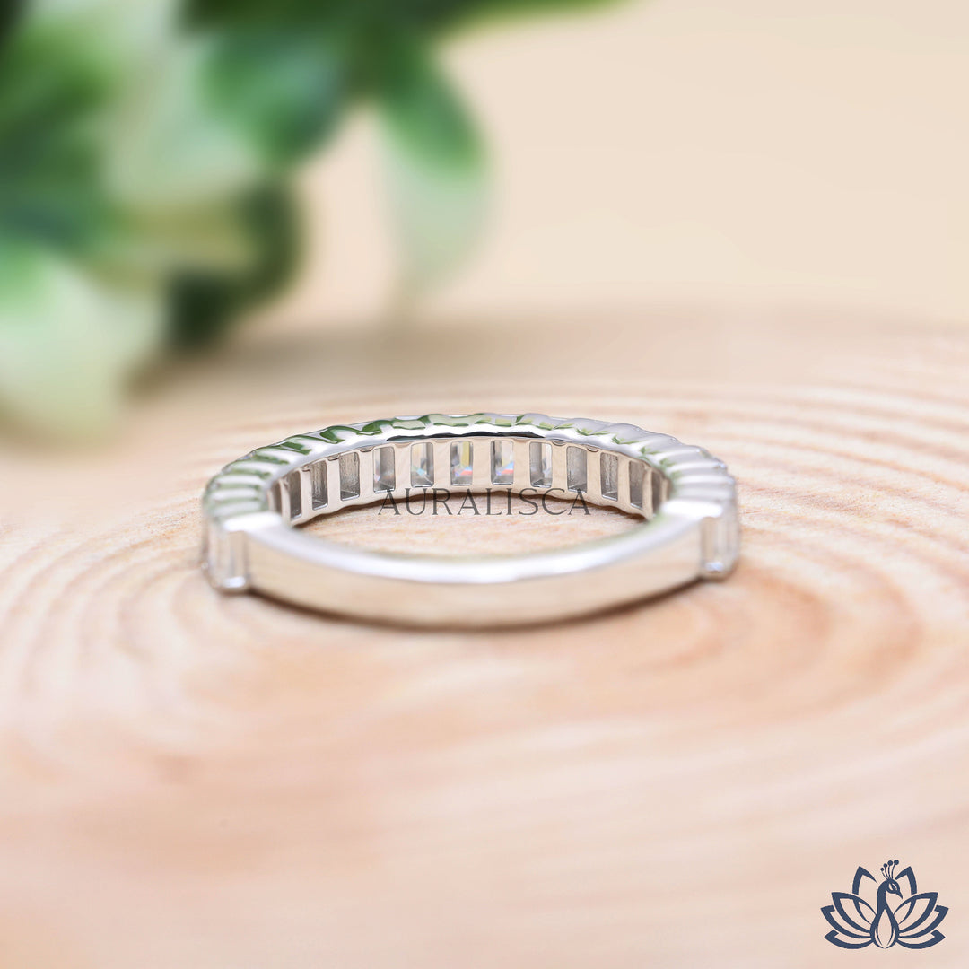 Emerald Eternity Diamond Band - Lab Grown