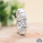 Load image into Gallery viewer, Oval Eternity Diamond Ring (Luxury Band) - Moissanite Diamond