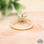 Load image into Gallery viewer, Round Solitaire Diamond Ring (Pavé Band) - Lab Grown