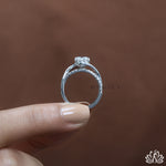 Load image into Gallery viewer, Round Twist Diamond Engagement Ring - Lab Grown
