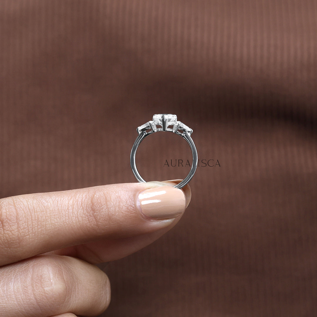 Heart Cut Diamond Eternity Ring - Lab Grown