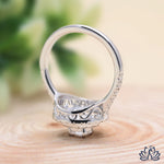 Load image into Gallery viewer, Round Halo Diamond Engagement Ring (Vintage Design) - Lab Grown