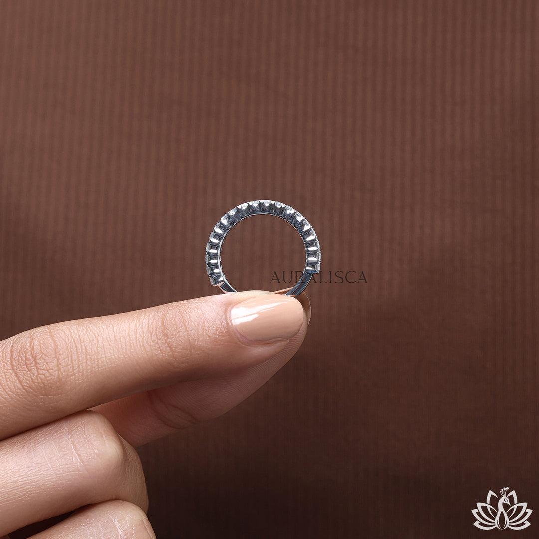 Emerald Eternity Diamond Band - Lab Grown