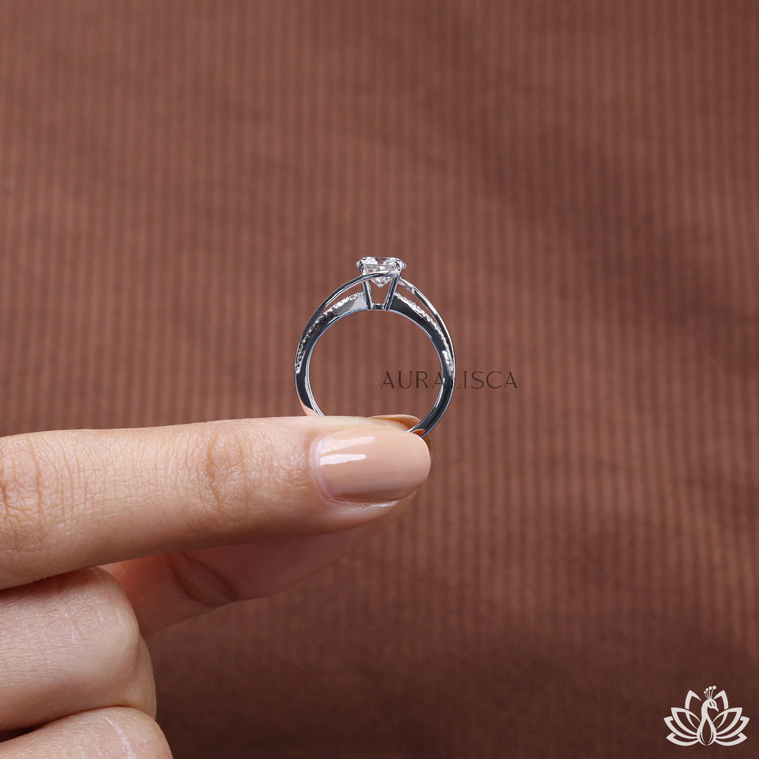 Round Solitaire Diamond Ring - Lab Grown
