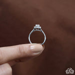 Load image into Gallery viewer, Round Halo Diamond Engagement Ring (Split Band) - Lab Grown