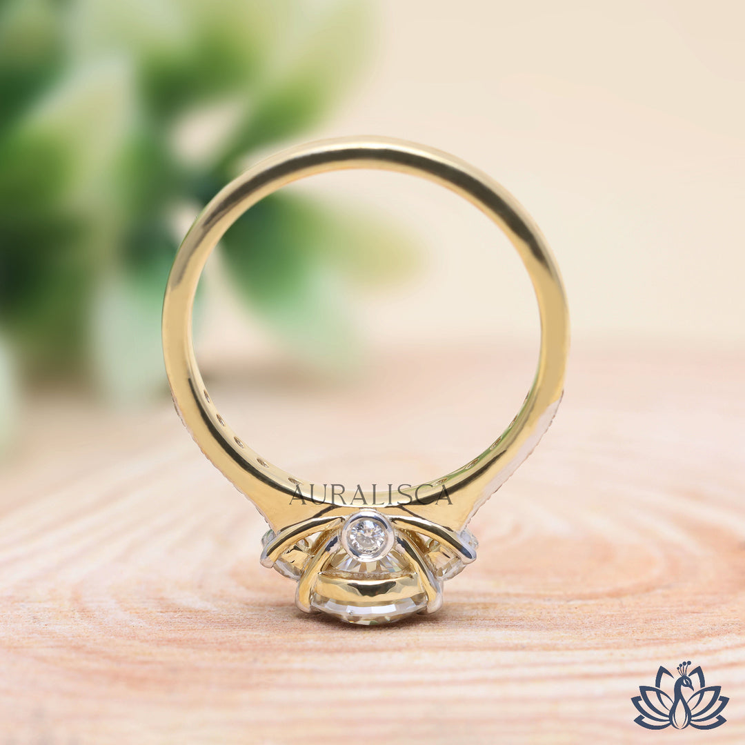 Round Three Stone Diamond Ring - Lab Grown