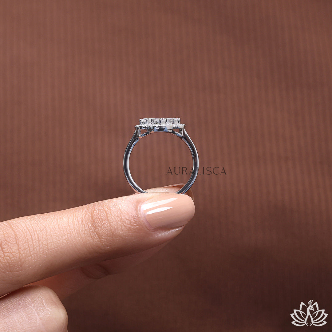 Round Cluster Diamond Ring - Lab Grown