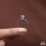 Load image into Gallery viewer, Round Wide Band Diamond Ring - Lab Grown