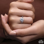 Load image into Gallery viewer, Round Twist Halo Diamond Ring - Lab Grown