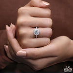 Load image into Gallery viewer, Round Halo Diamond Engagement Ring - Lab Grown