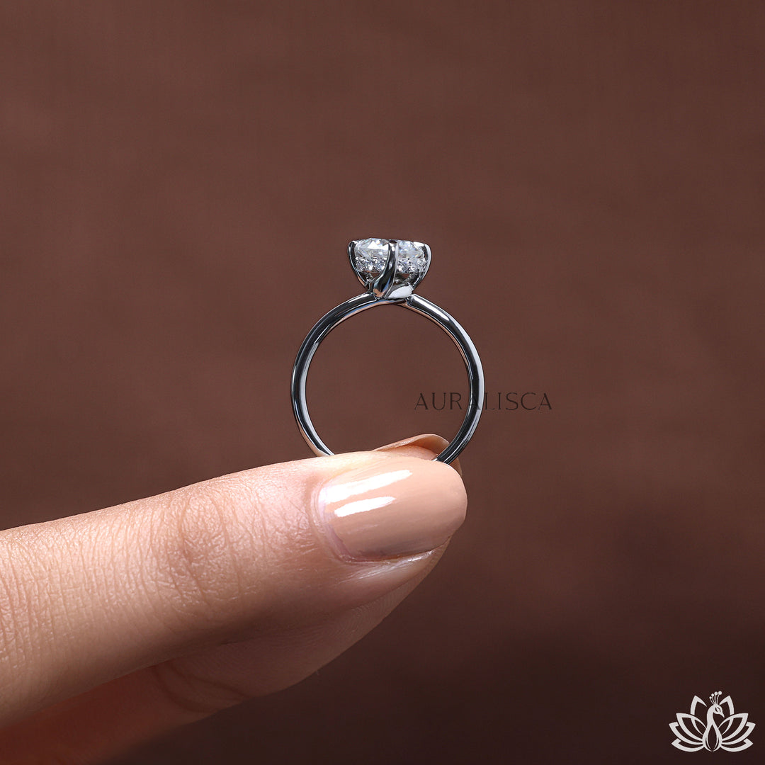 Round Solitaire Diamond Ring - Lab Grown