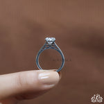 Load image into Gallery viewer, Round Solitaire Diamond Ring (Minimal Band) - Lab Grown