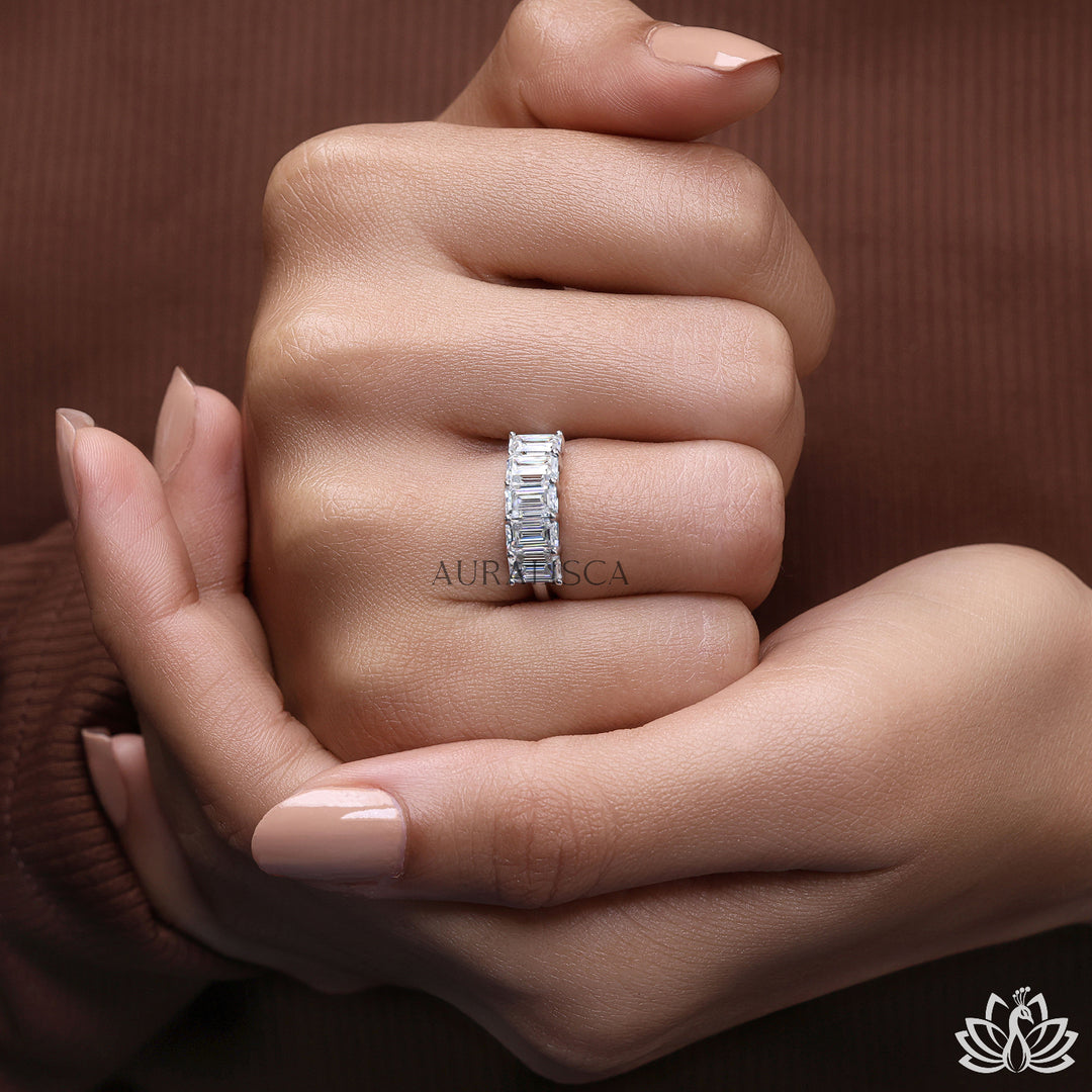 Emerald Multi Stone Diamond Ring - Lab Grown