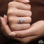 Load image into Gallery viewer, Marquise Halo Diamond Engagement Ring - Lab Grown