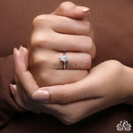 Load image into Gallery viewer, Pear Solitaire Diamond Ring with Matching Band Set - Lab Grown