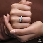 Load image into Gallery viewer, Oval &amp; Pear Three Stone Diamond Ring - Lab Grown