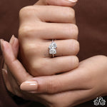 Load image into Gallery viewer, Pear &amp; Radiant Two Stone Diamond Ring - Lab Grown