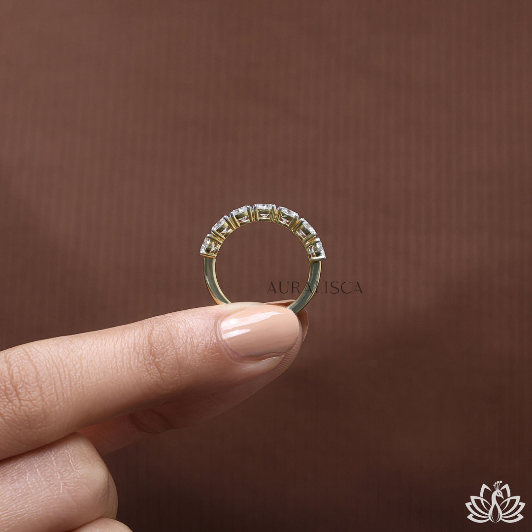 Round Half Eternity Diamond Ring - Lab Grown