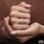 Load image into Gallery viewer, Emerald Eternity Diamond Band - Lab Grown