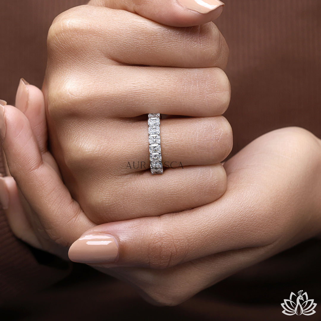 Radiant Eternity Diamond Ring - Lab Grown