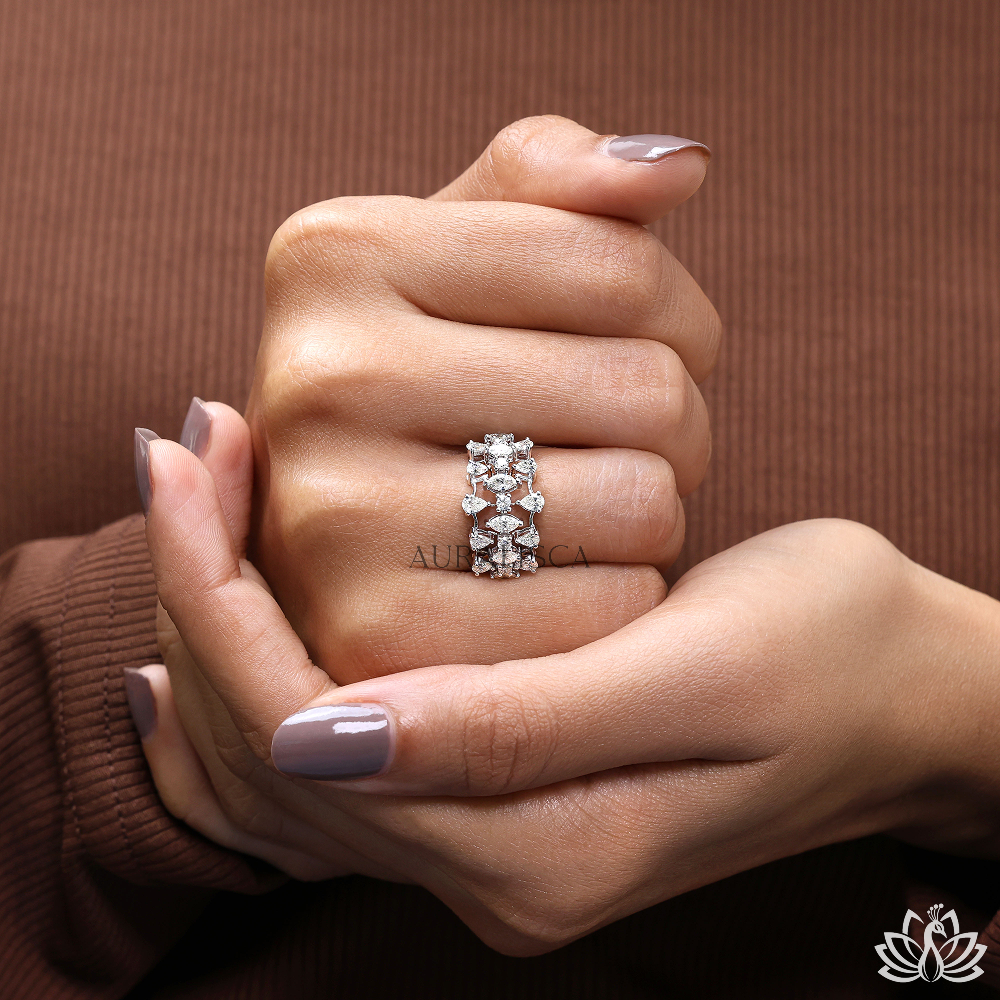 Multi Stone Diamond Cluster Band - AJR077