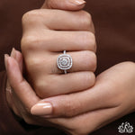 Load image into Gallery viewer, Round Halo Diamond Ring (Classic Pavé) -  Lab Grown