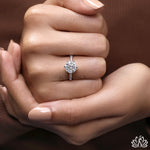 Load image into Gallery viewer, Round Solitaire Diamond Ring (Pavé Band) - Lab Grown