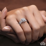 Load image into Gallery viewer, Round Halo Diamond Statement Ring - Lab Grown
