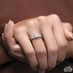 Load image into Gallery viewer, Round &amp; Pear Accent Diamond Ring - Lab Grown