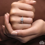 Load image into Gallery viewer, Princess Solitaire Diamond Engagement Ring - Lab Grown