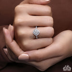 Load image into Gallery viewer, Round Vintage Halo Diamond Ring - Lab Grown